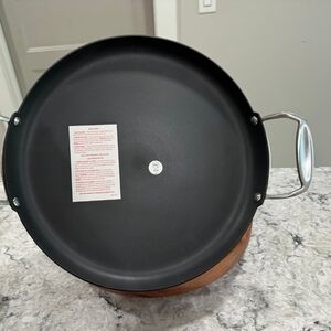 Non-Stick Black Frying Pan with Silver Handles
